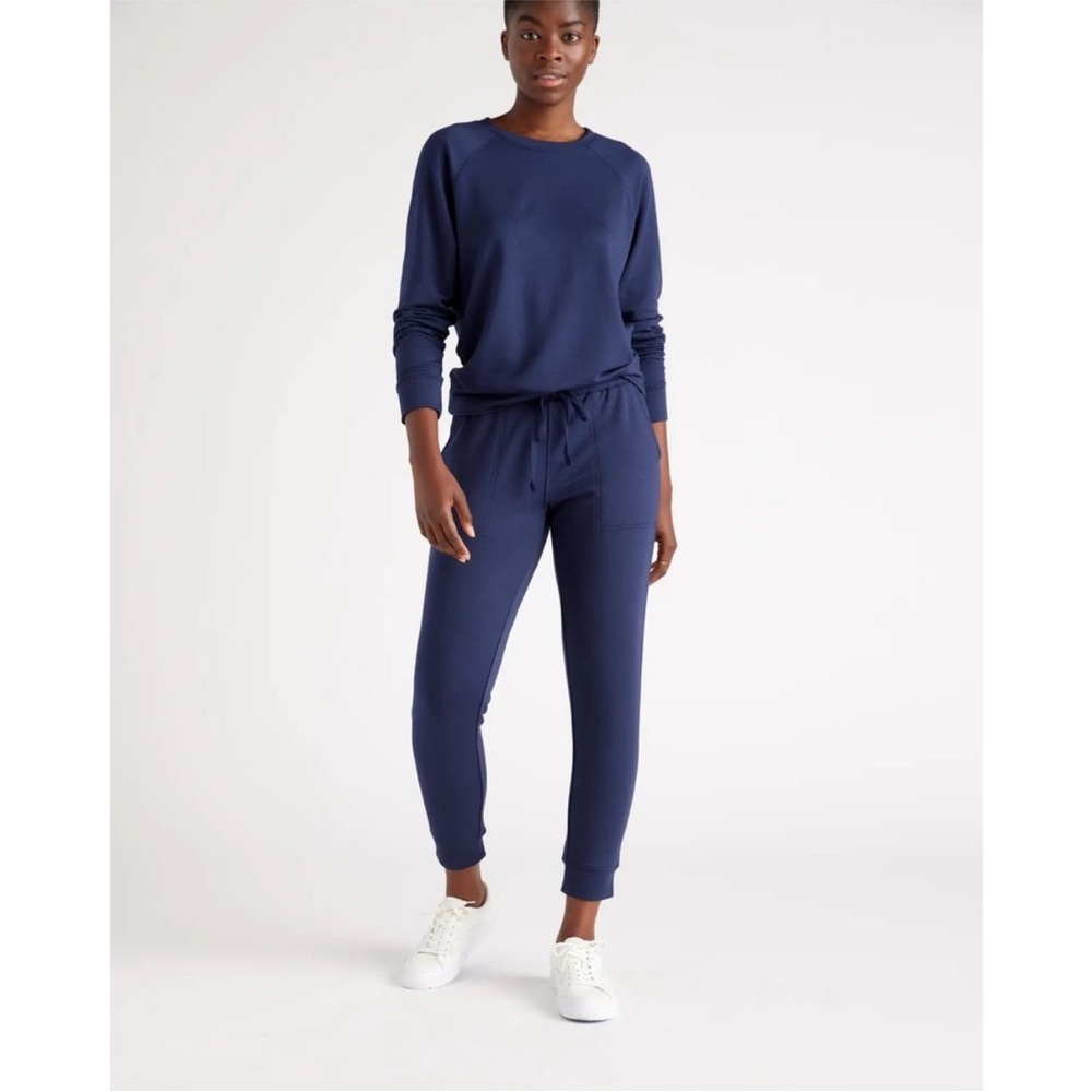 Quince Navy SuperSoft Fleece Joggers Navy Size Large NWT - Picture 10 of 10